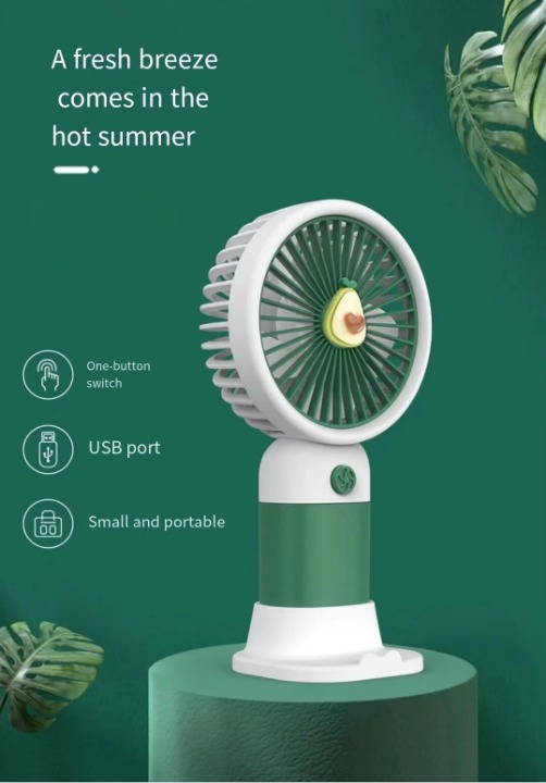 Mini Fan Multifunctional Cool Summer Fruit Cartoon Handheld Mini Fan (random color) - Image 4