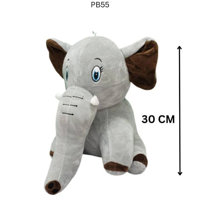 Adorable Sitting Baby Elephant Stuffed Toy – 30cm Soft Plush Animal Doll for Kids, Toddlers & Babies – Cuddly Grey Elephant Toy with Floppy Ears – Perfect for Snuggling, Gifting & Nursery Decor - Image 3