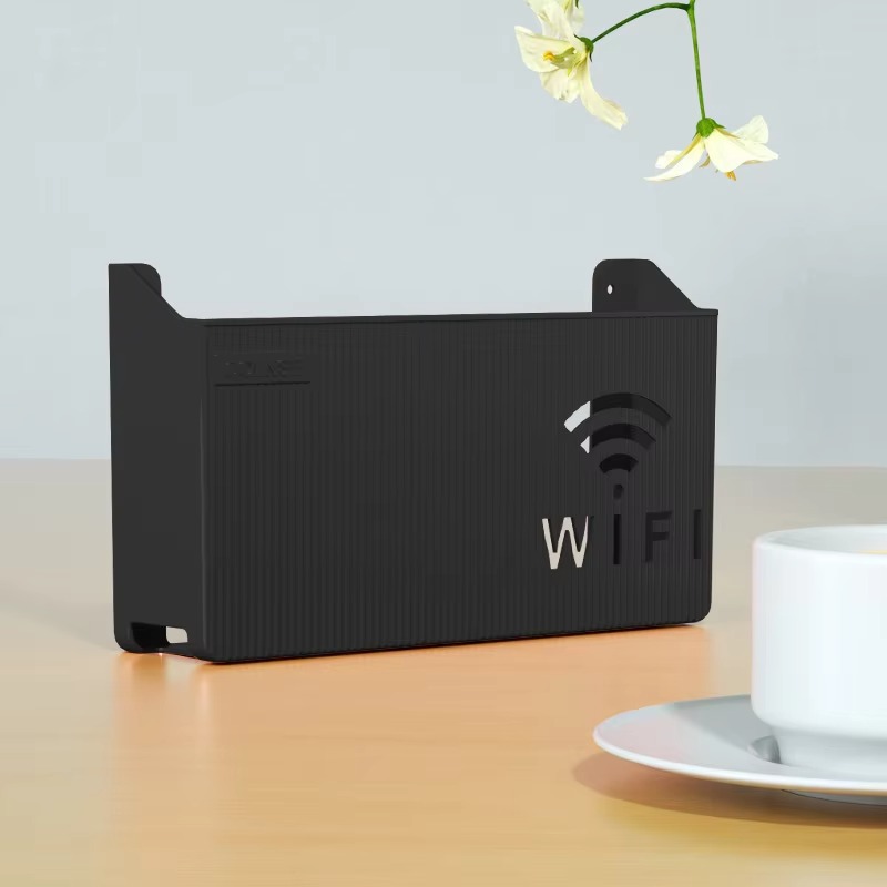 WiFi Router Shelf & Cable Organizer - Wall-Mount ABS Plastic Storage Box for Routers, Power Strips & Cables (Random Colors) - Image 8