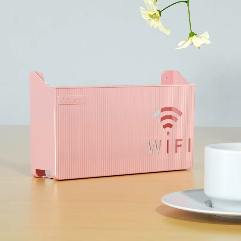 WiFi Router Shelf & Cable Organizer - Wall-Mount ABS Plastic Storage Box for Routers, Power Strips & Cables (Random Colors) - Image 6