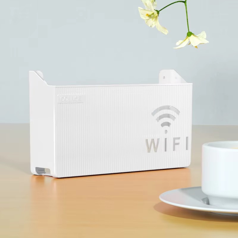 WiFi Router Shelf & Cable Organizer - Wall-Mount ABS Plastic Storage Box for Routers, Power Strips & Cables (Random Colors) - Image 7