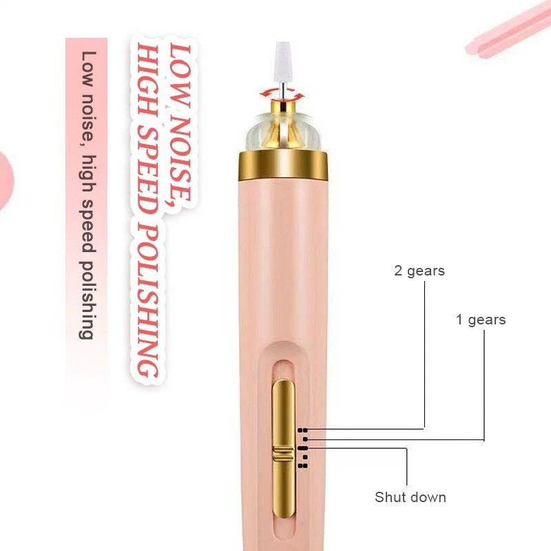 5 IN 1 Professional Manicure Nail | Salon Nail Finishing Touch | Nail Grinding, Burnishing Machine | Full Manicure and Pedicure Tool - Random Color - Image 4
