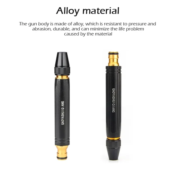 Metallic Multifunctional Direct Spray Gun For Car Watering Flowers Washing Glass Water Column Car Wash Water Gun Straight Nozzle - Image 5