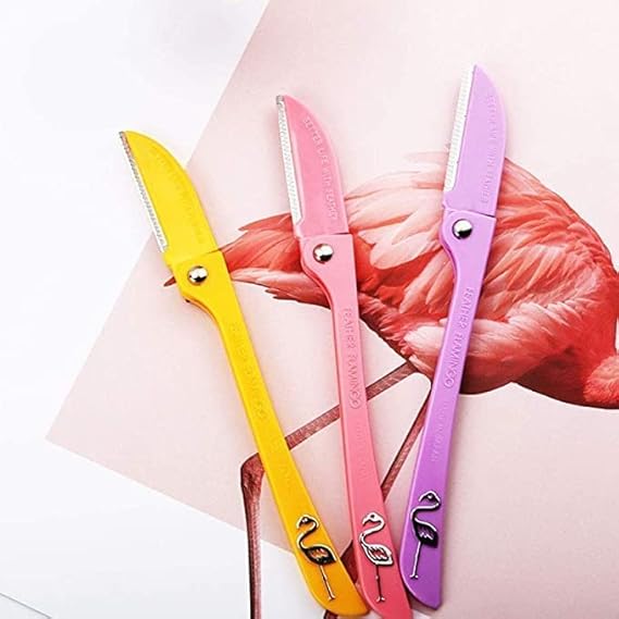 Pack Of 3- Feather Flamingo Facial Razor For Face - Image 5