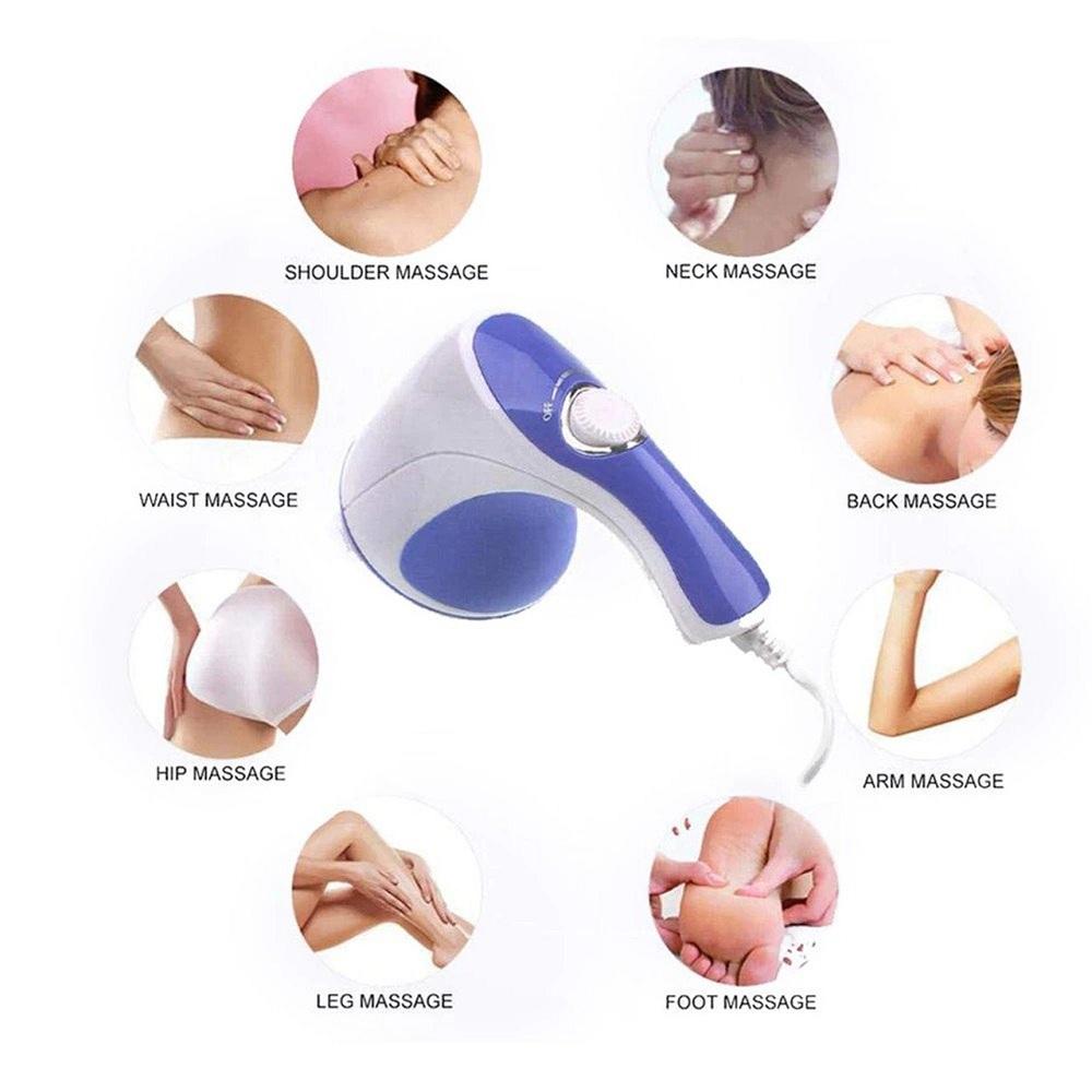 4 in 1 Relax & Spin Tone Vibration Electric Massager / Electronic Relax and Spin Body Massager with Different Heads - Image 5