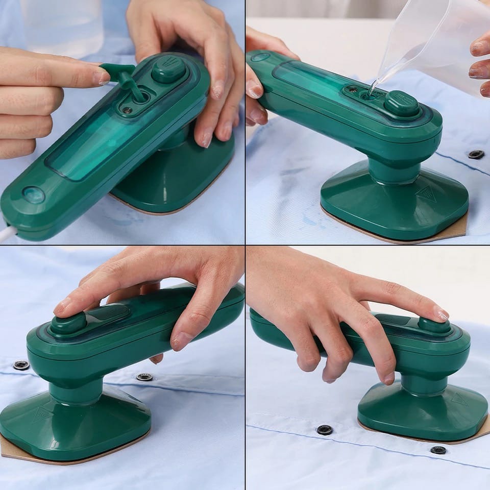 Portable Handheld Micro Steam Iron – Dry & Wet Garment Steamer - Image 3