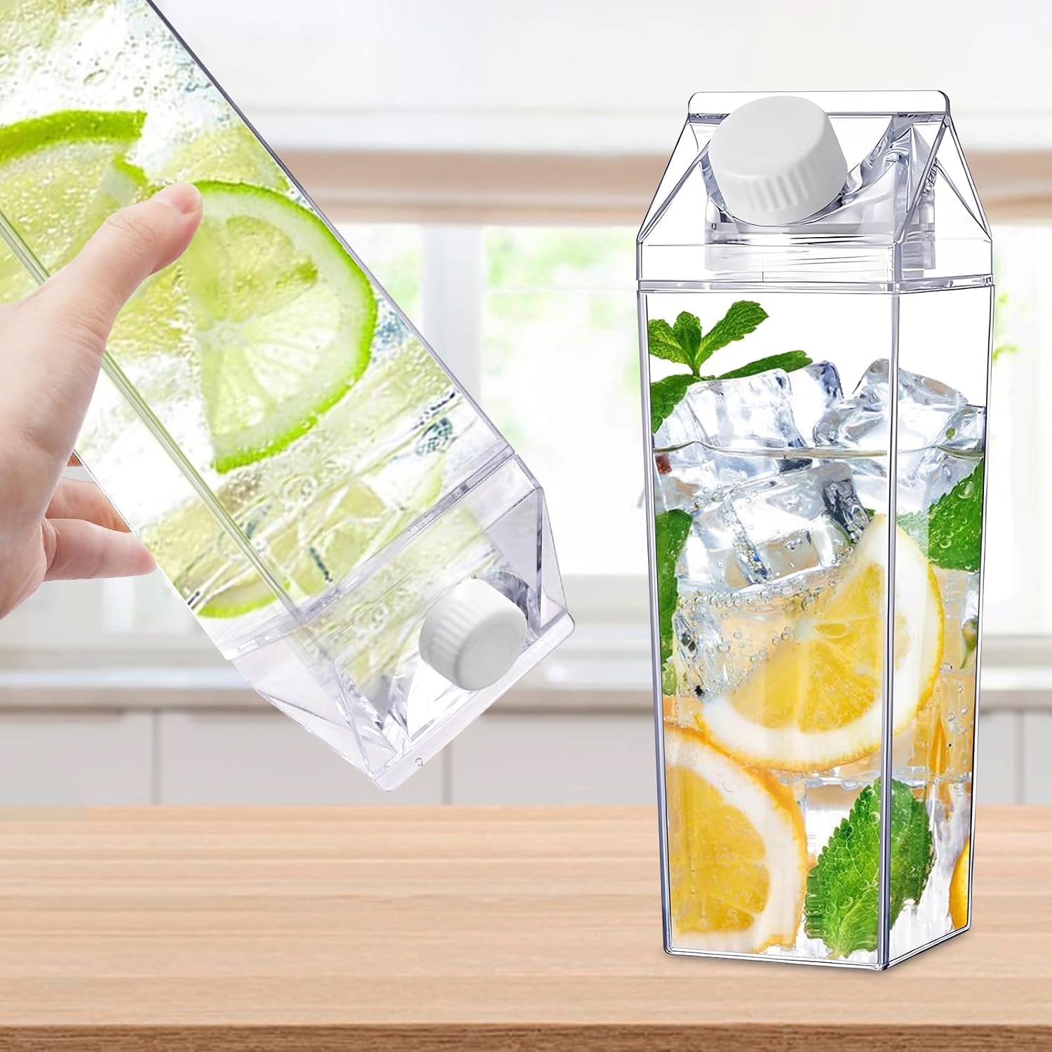 Transparent Acrylic Water Bottle 1 Litre