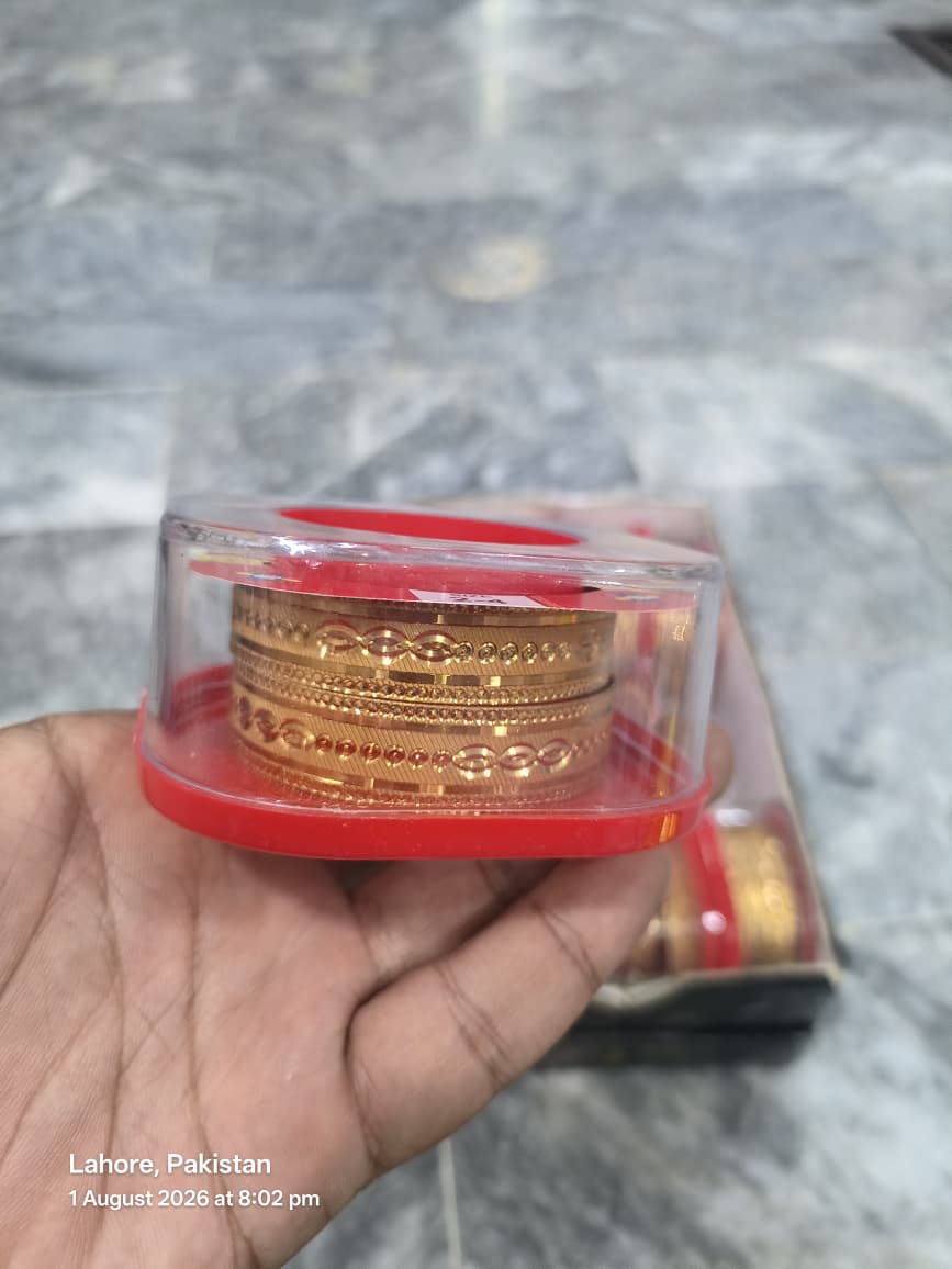 Royal Mughal Gold Plated Bangles – Set of 2 - Image 5