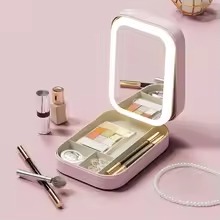 Folding LED Makeup Mirror Jewellery Box