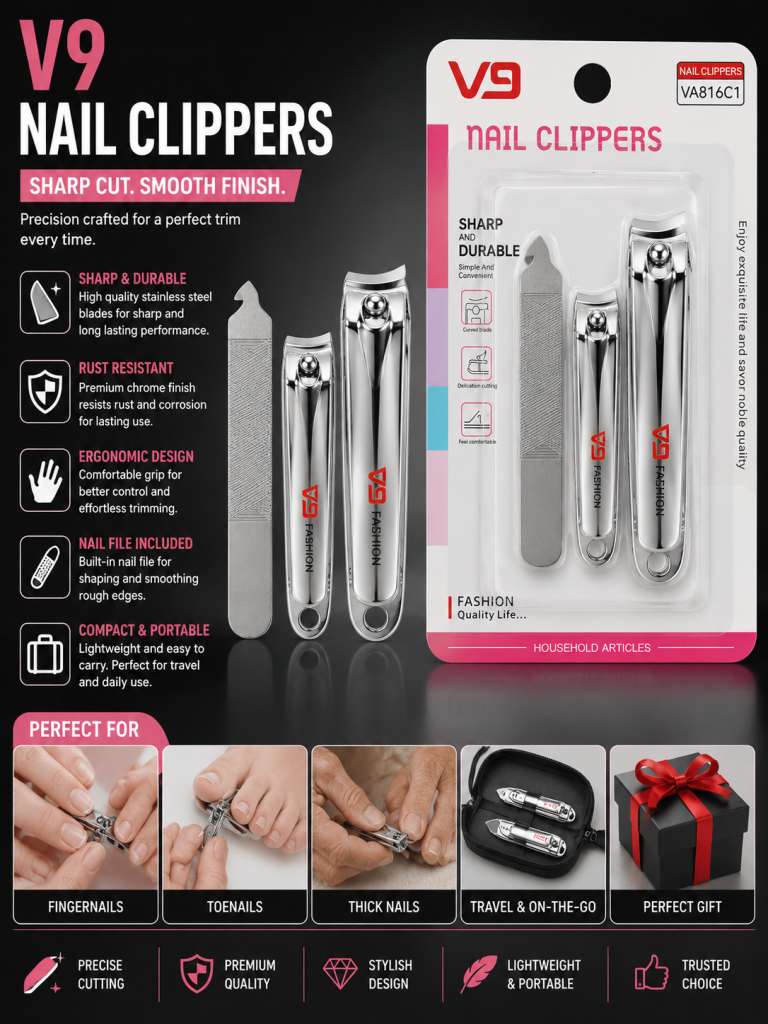 V9 Nail Clipper Set – Stainless Steel
