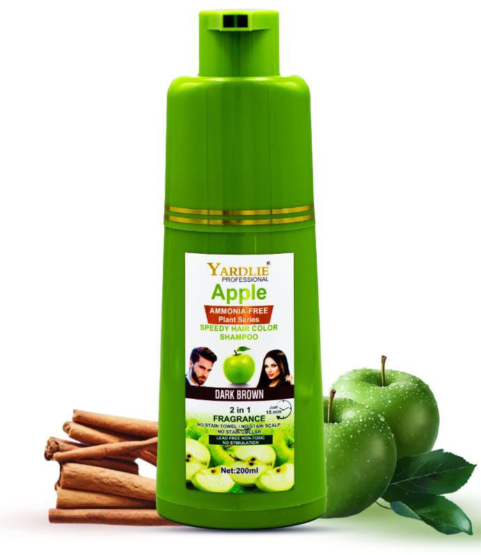 Yardlie Apple Hair Color Shampoo 400ml – Black & Brown - Image 4