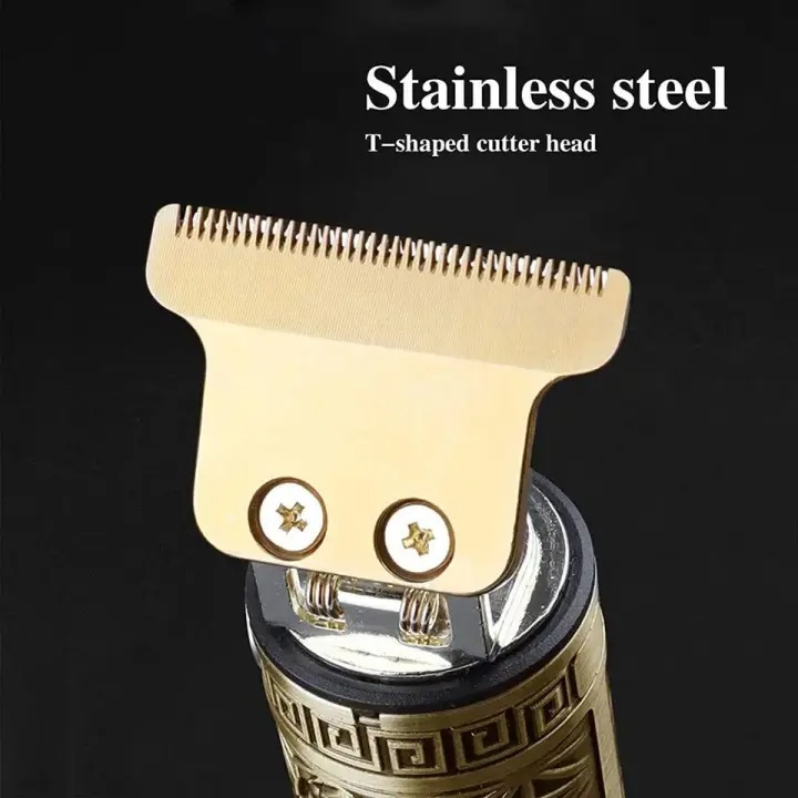 Vintage T9 Metal Body Trimmer for Men – USB Rechargeable - Image 2