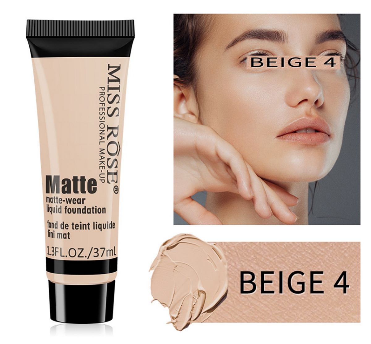 Miss Rose Soft Matte Liquid Foundation 37ml