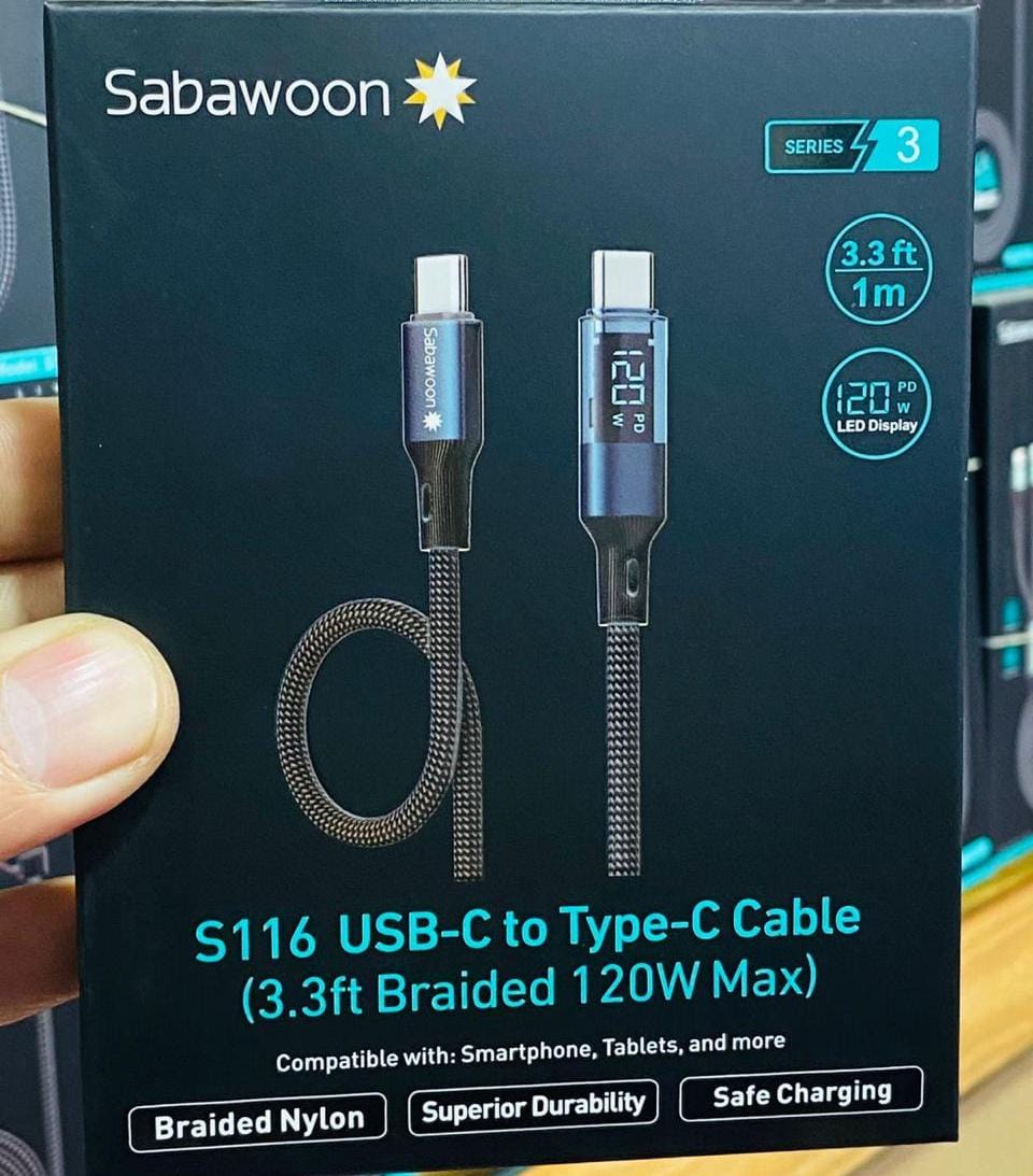 120W Digital Display Fast Charging Cable – Braided - Image 4