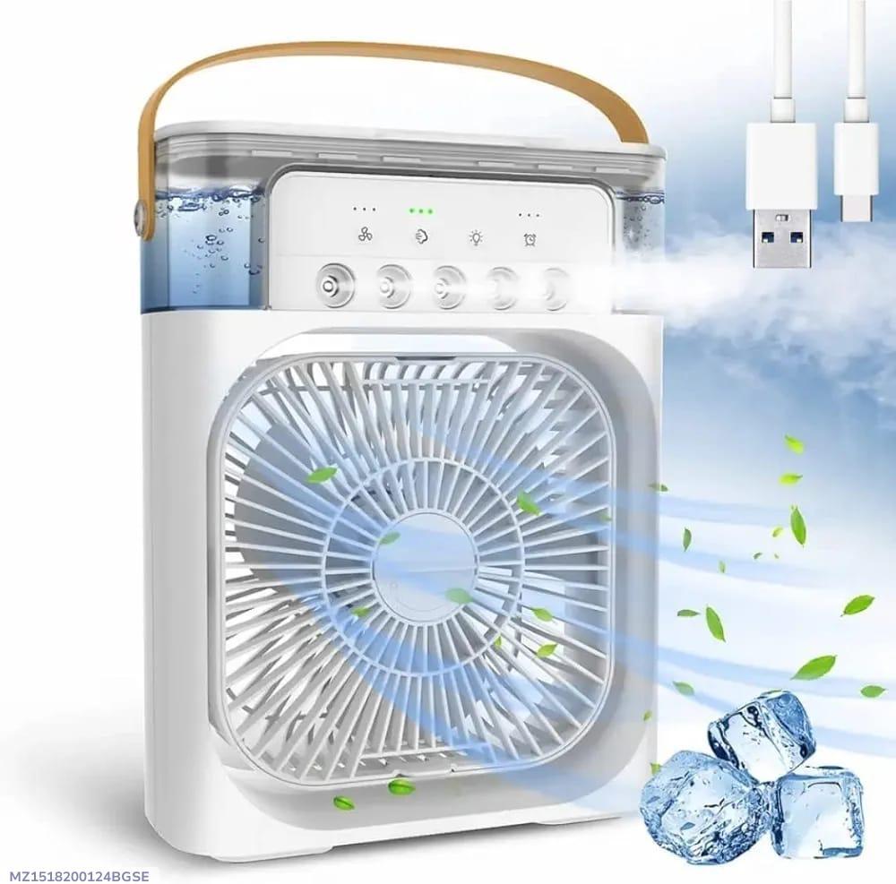 Portable Desktop Air Cooler Fan 10 Inch with Mist & LED - Image 3
