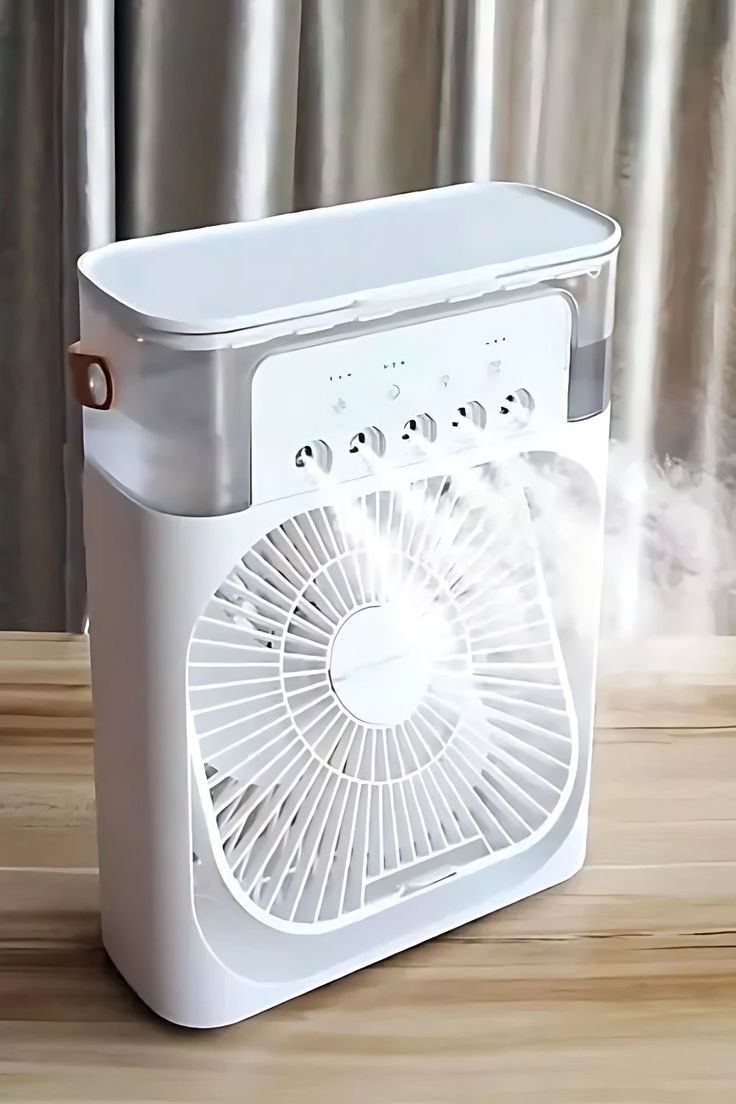 Portable Desktop Air Cooler Fan 10 Inch with Mist & LED - Image 2