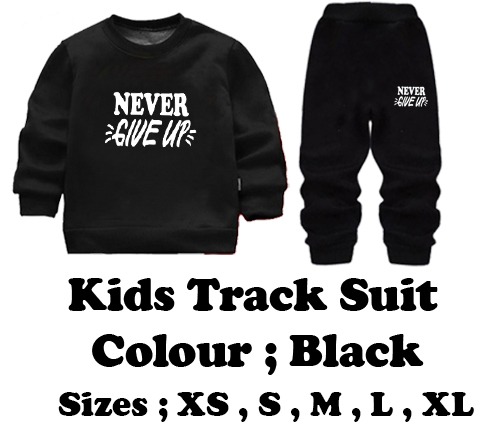 Kids 'Never Give Up' Fleece Tracksuit – Sweatshirt & Trouser - Image 4