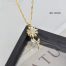 Golden Flower Rotation Pendant Necklace