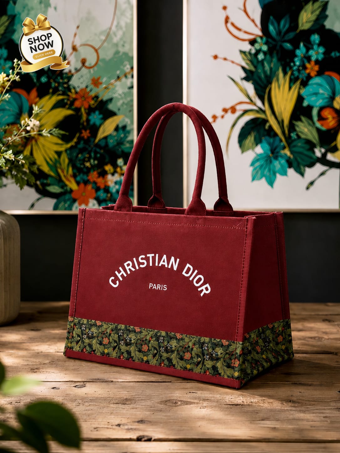Stylish Canvas Tote Bag with Typography – 6 Colours - Image 4