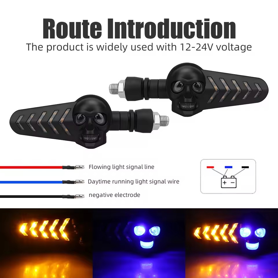 Motorcycle LED Turn Signal Indicator 12V–24V