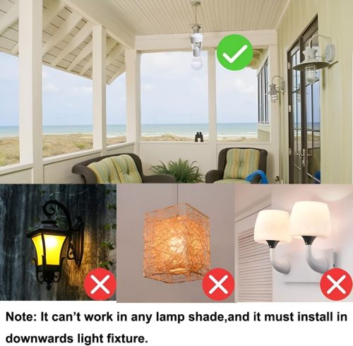 Infrared Motion Sensor Lamp Holder – Auto On/Off