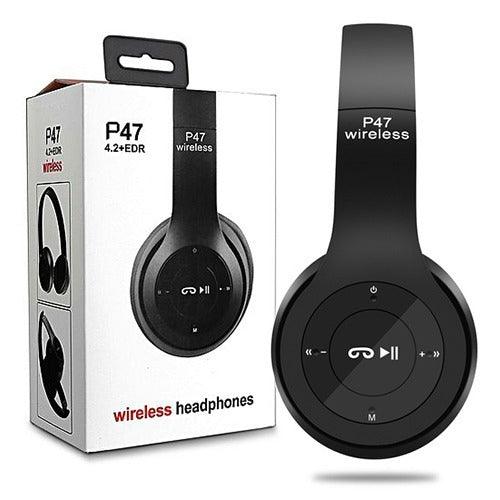 P47 Wireless Foldable Bluetooth Headphones with Mic