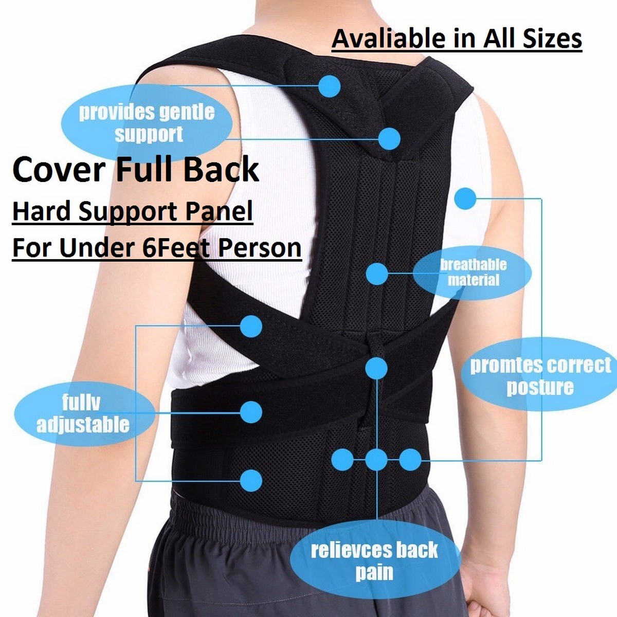 Adjustable Back Support Posture Corrector – Breathable - Image 3