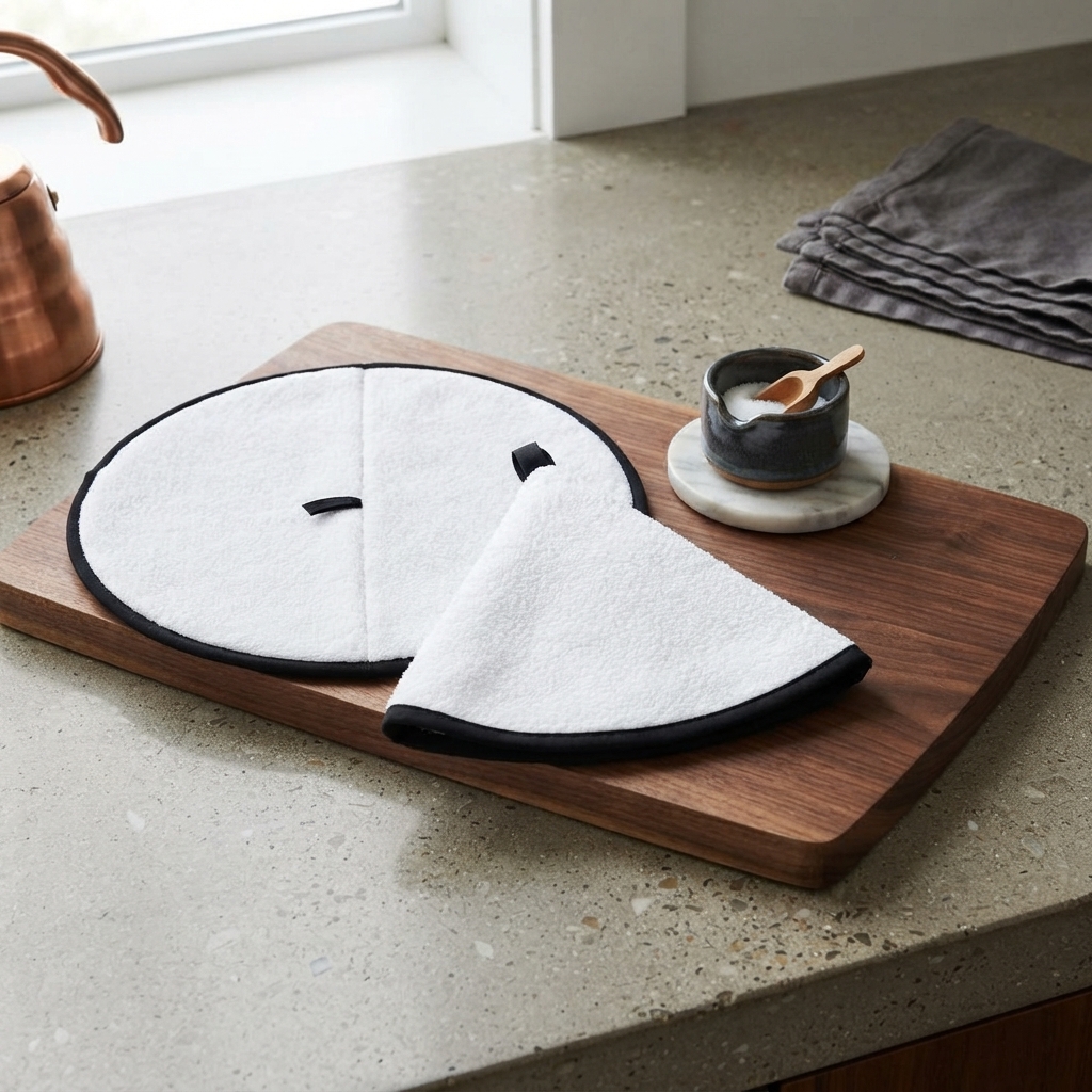 Round Kitchen Towel with Hanging Loop