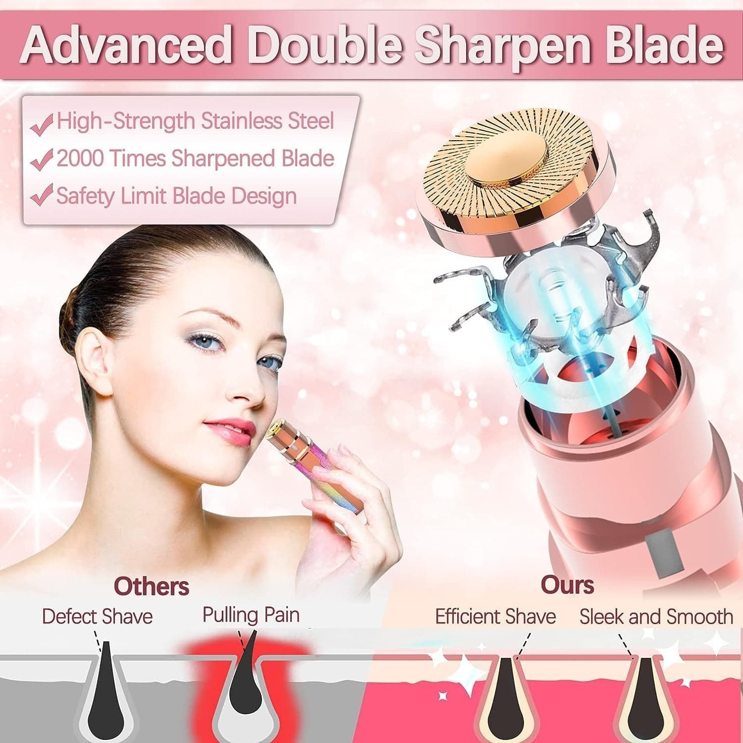 Precision Electric Eyebrow Trimmer with LED Light