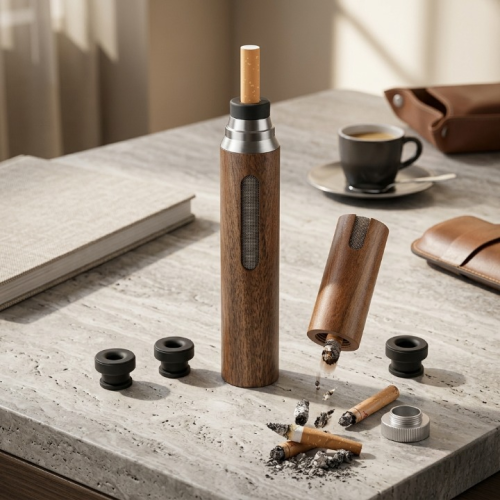 Ashless Wooden Cigarette Holder – Anti-Ash Sleeve