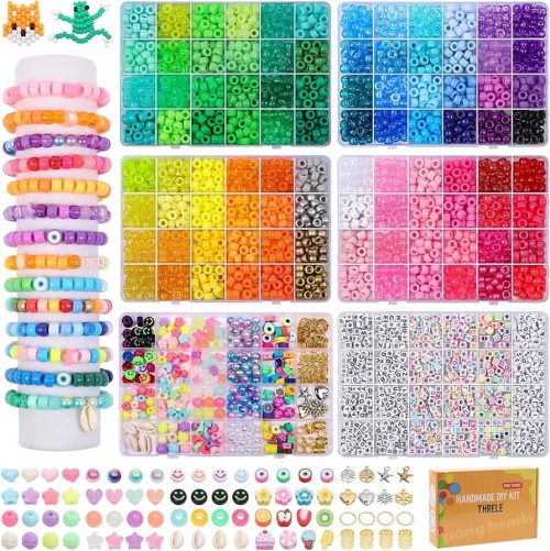 4000 Pcs Pony Beads Bracelet Making Kit – 96 Colours